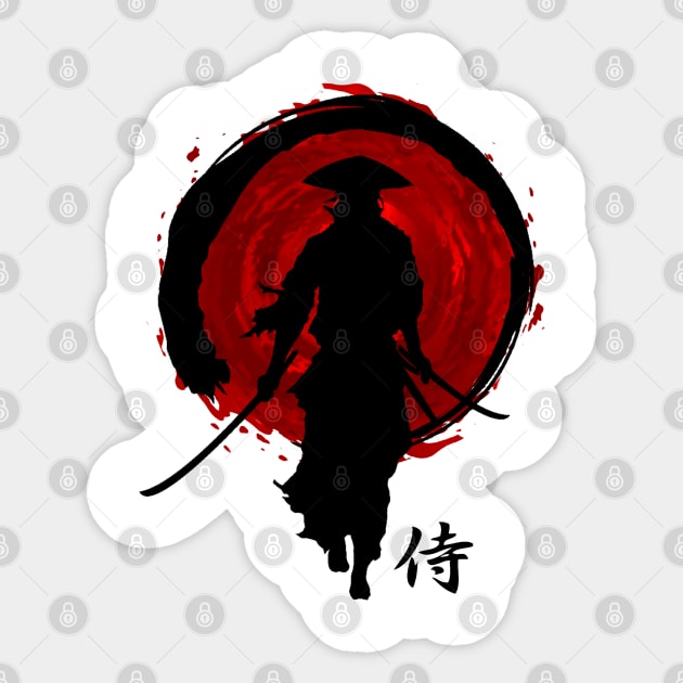 Burning Samurai Sticker by CRD Branding